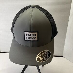 Black Clover Too Much Luck Trucker Hat‎ Adjustable Snapback Cap Grey Black